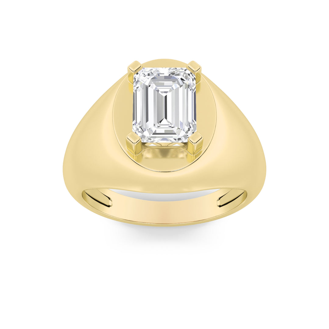 14K Yellow Gold 3ctw Lab Diamond Mens Ring Sz 7