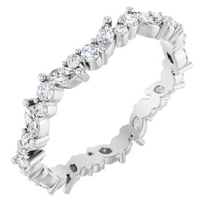 14K Gold 3/4 CTW Natural Diamond Eternity Band