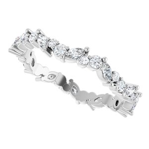 14K Gold 3/4 CTW Natural Diamond Eternity Band