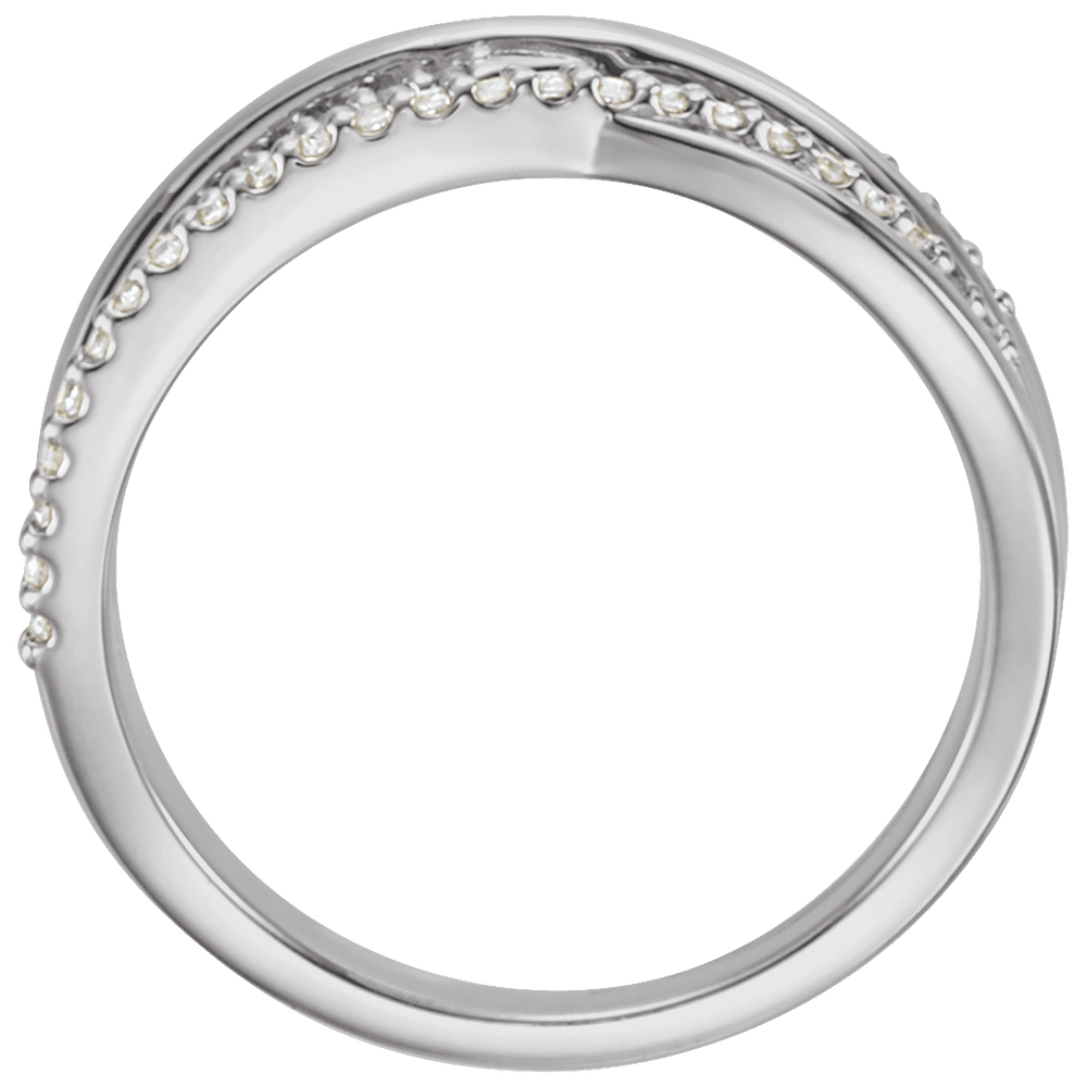 14K Gold 1/5 CTW Natural Diamond Criss-Cross Ring