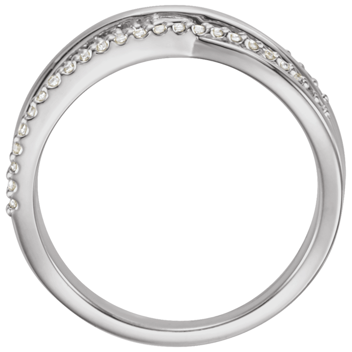 14K Gold 1/5 CTW Natural Diamond Criss-Cross Ring