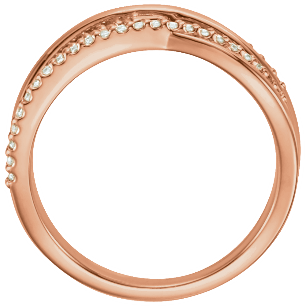 14K Gold 1/5 CTW Natural Diamond Criss-Cross Ring