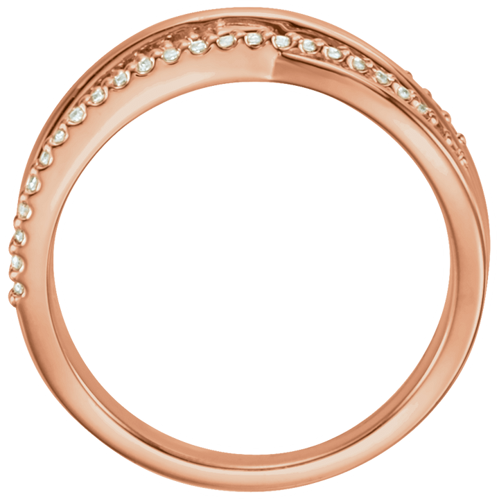 14K Gold 1/5 CTW Natural Diamond Criss-Cross Ring