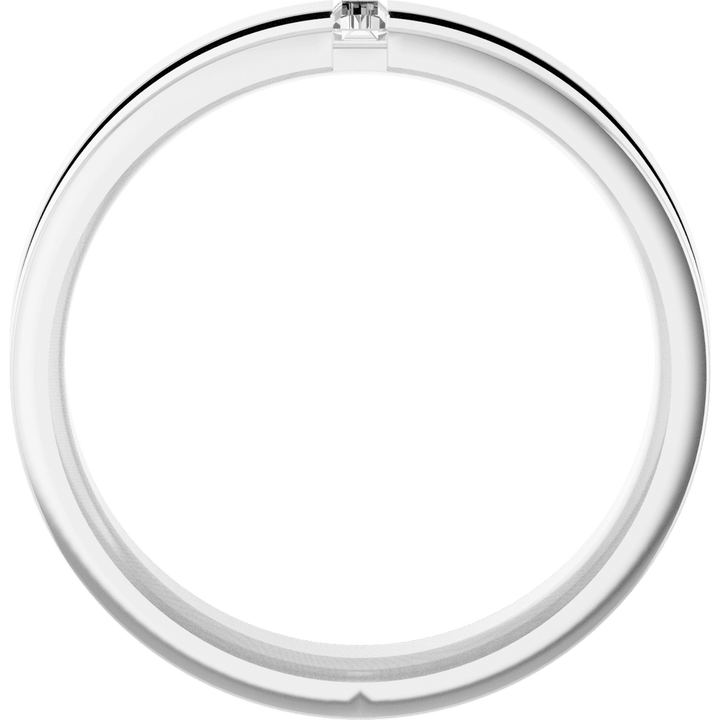 14K Gold 1/8 CT Natural Diamond Notched Band