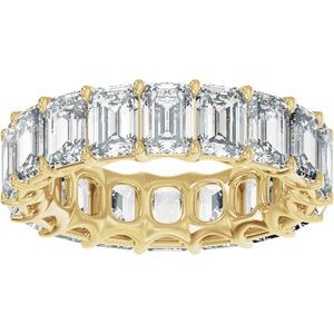 14K Gold 9 1/3 CTW Natural Diamond Low Profile Eternity Band