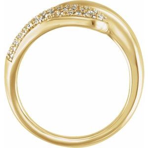 14K Gold 1/2 CTW Natural Diamond Bypass Ring