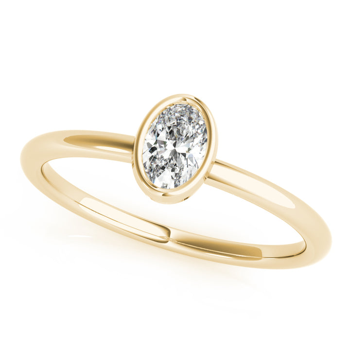 OVAL SOLITAIRE STACKABLE