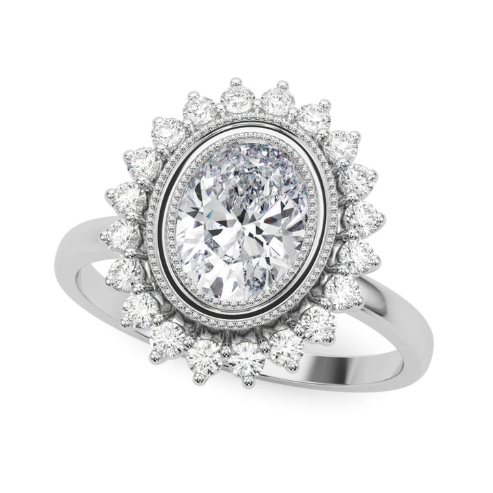 ENGAGEMENT RING OVAL CENTER