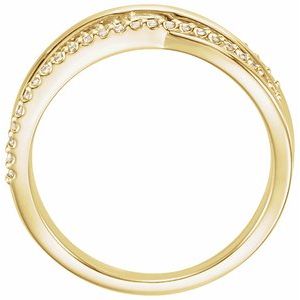 14K Gold 1/5 CTW Natural Diamond Criss-Cross Ring