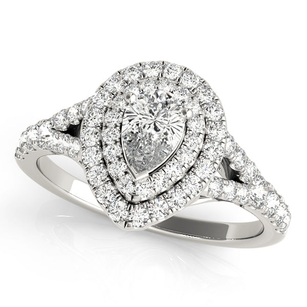 ENGAGEMENT RINGS PEAR HALO