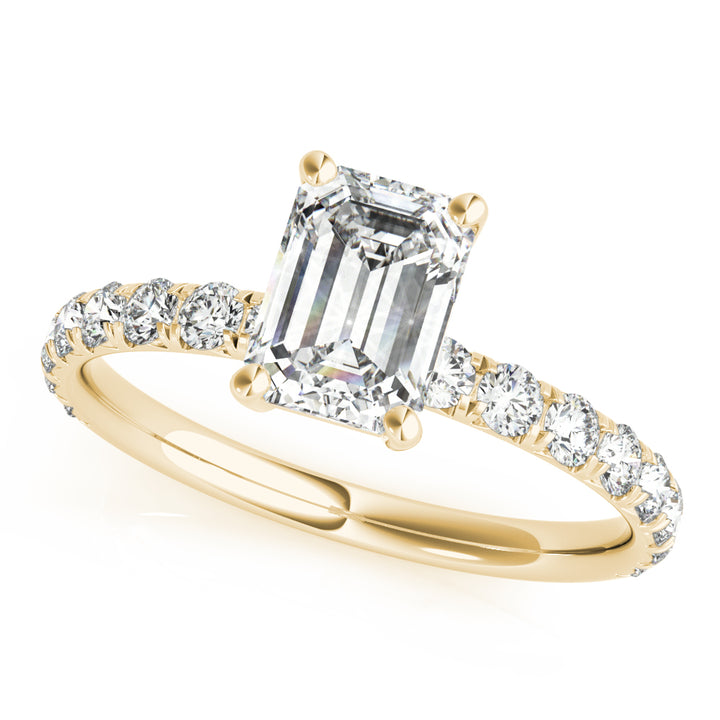 Single Row Diamond Engagement Ring