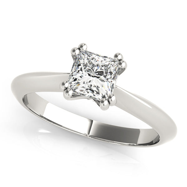 DOUBLE PRONG PRINCESS CUT ENGAGEMENT RING