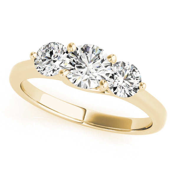 ENGAGEMENT RINGS 3 STONE ROUND