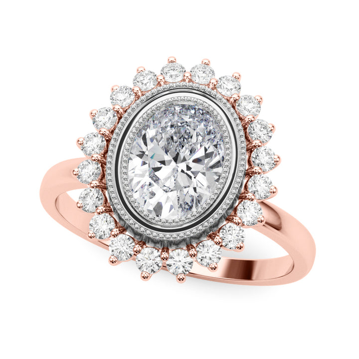 ENGAGEMENT RING OVAL CENTER