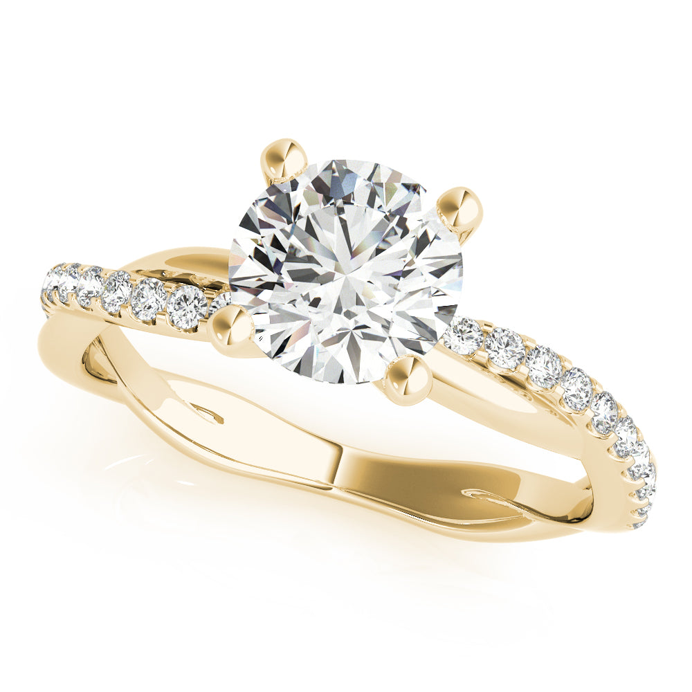 TWISTED DIA SHANK ENGAGEMENT RING