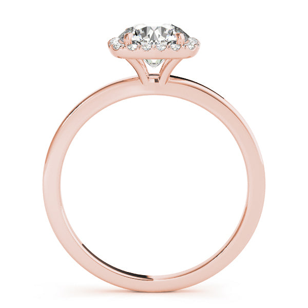 14K Rose Gold 1 1/8 ct tw Halo Diamond Engagement Ring
