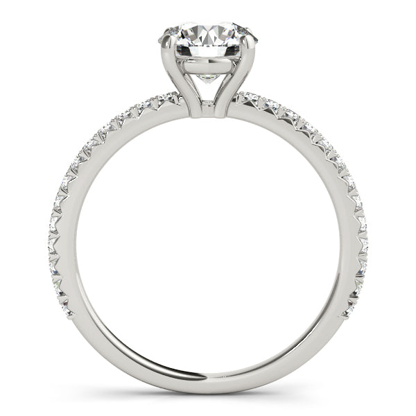 Single Row Diamond Engagement Ring