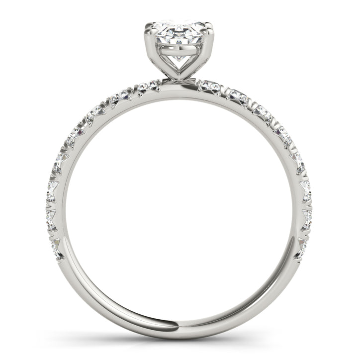 Single Row Diamond Engagement Ring