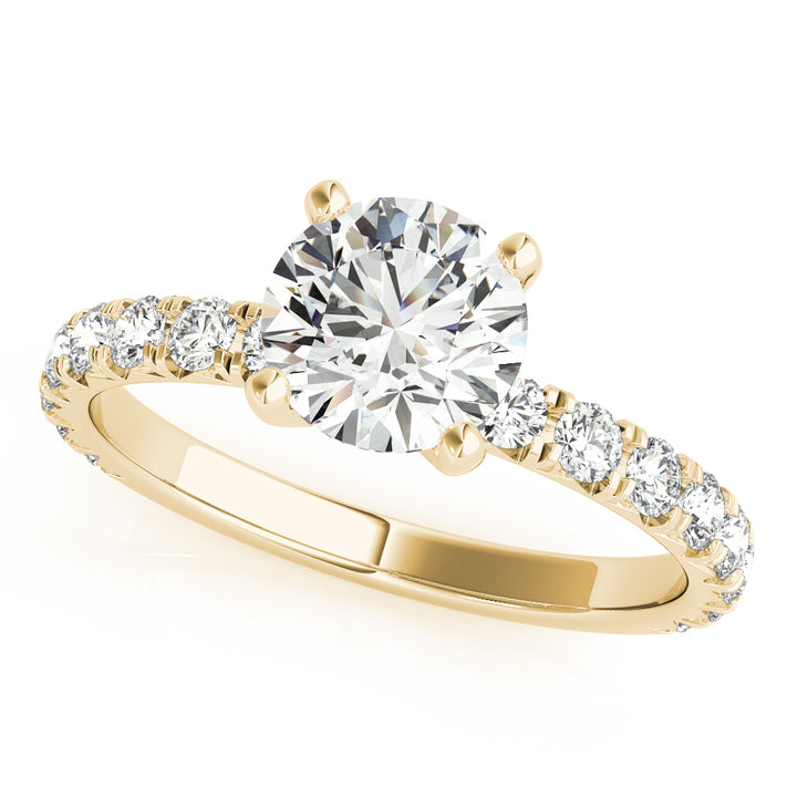 Single Row Diamond Engagement Ring