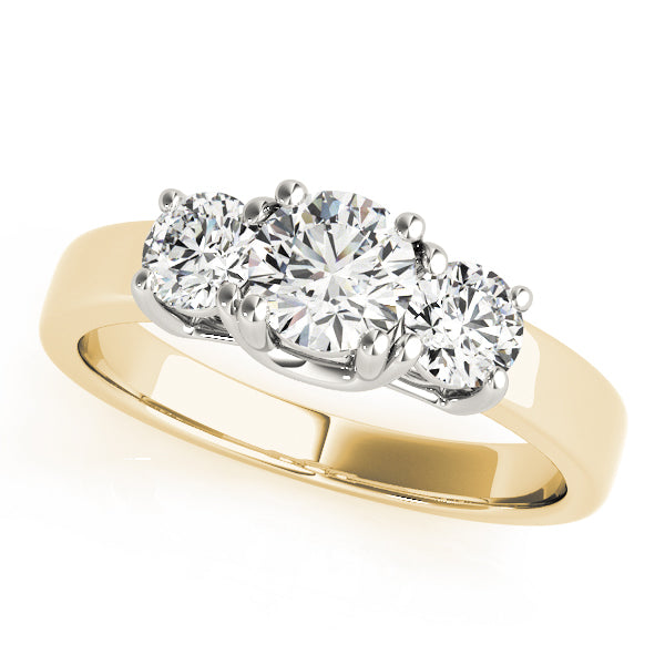 ENGAGEMENT RINGS 3 STONE ROUND