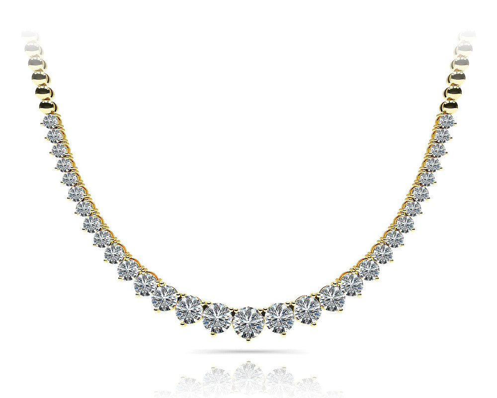 14K Yellow Gold Fashion Diamond Necklace