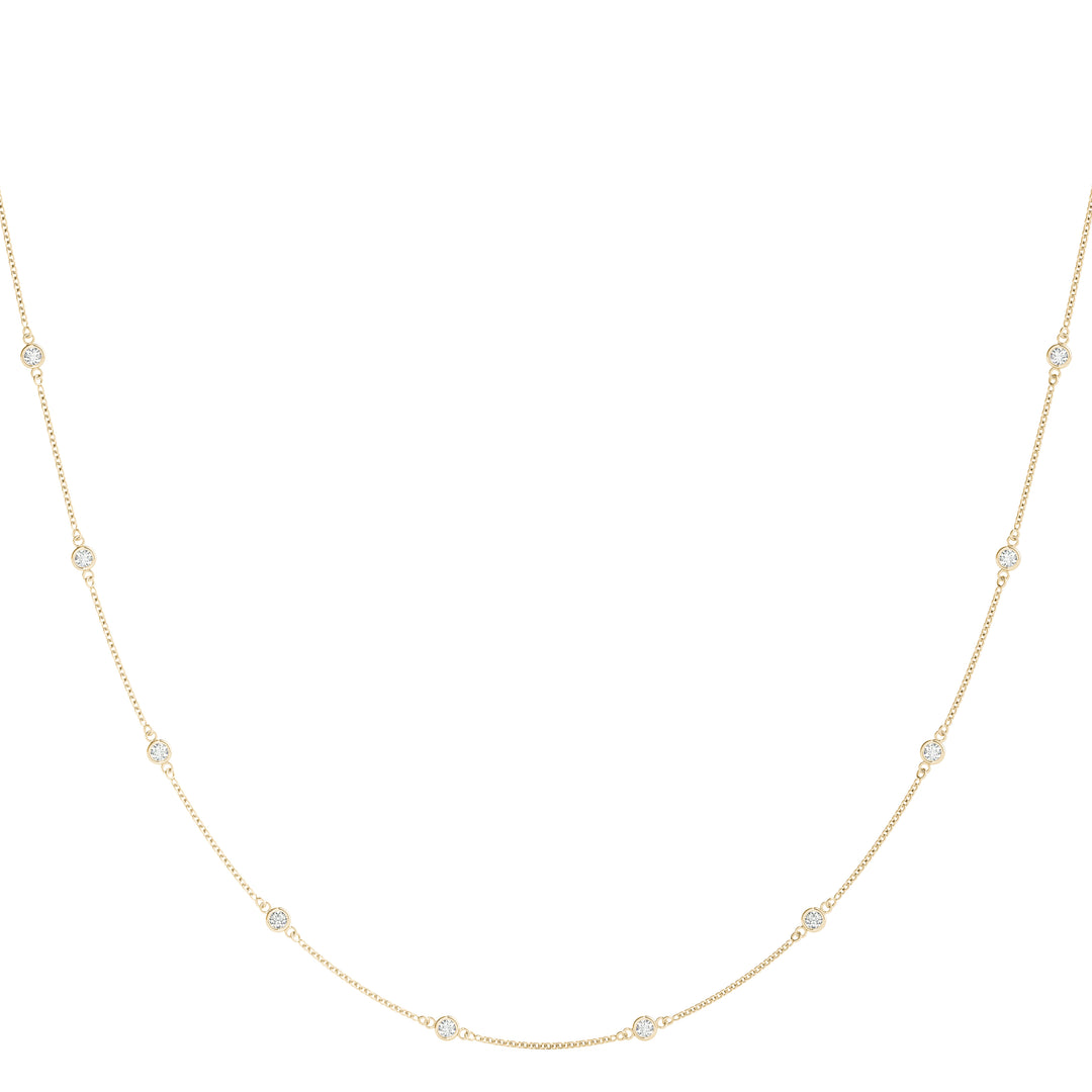 14K Yellow Gold 1 ct tw Fashion Diamond Necklace