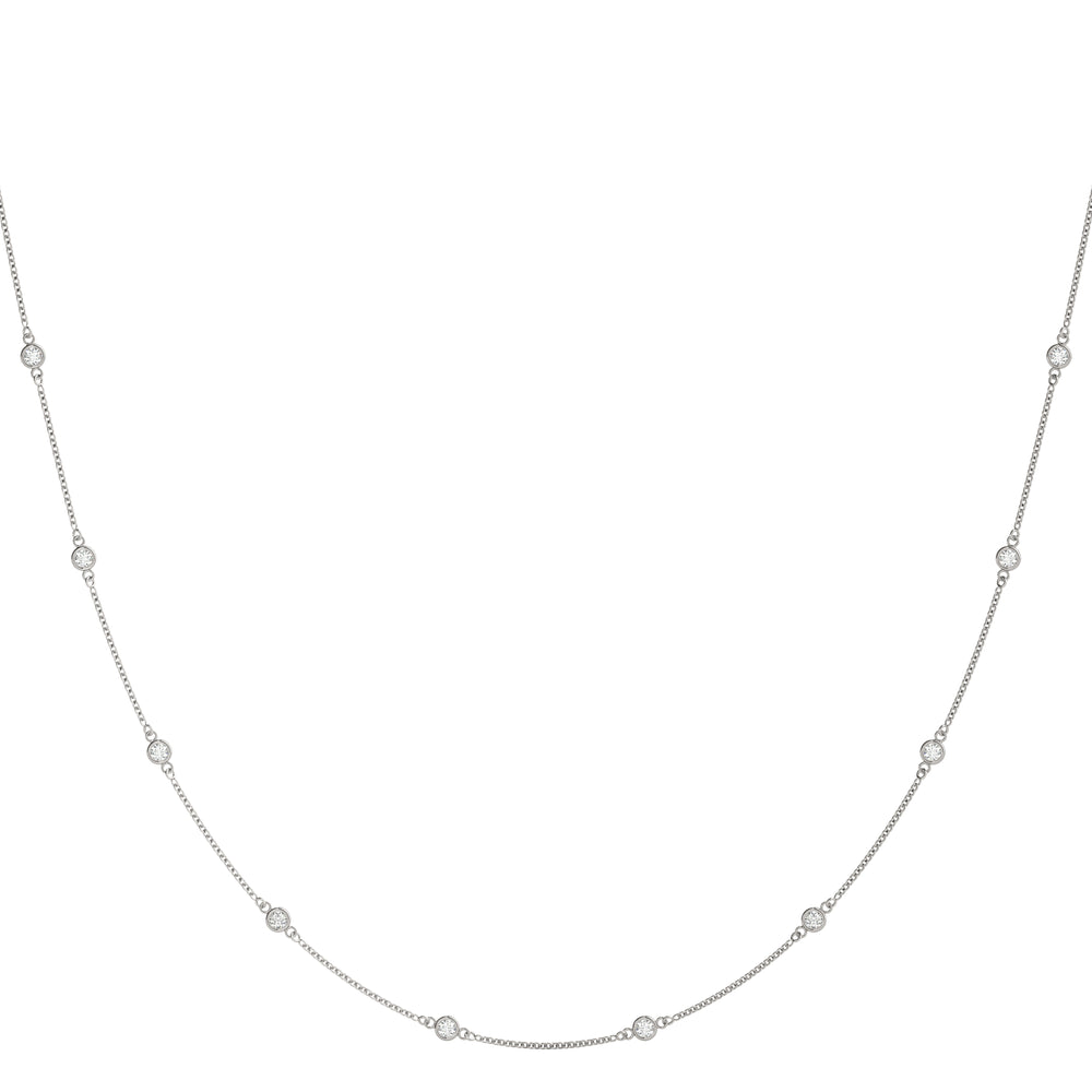 14K White Gold 1 ct tw Fashion Diamond Necklace