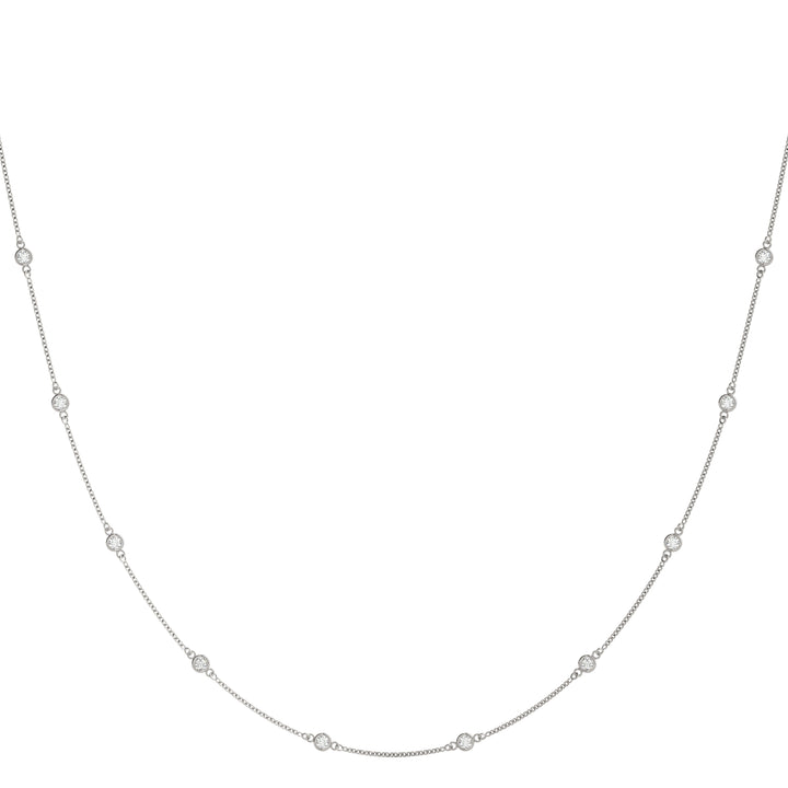 14K White Gold 1 ct tw Fashion Diamond Necklace