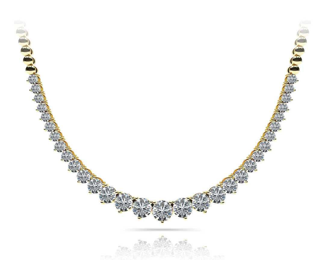 18K Yellow Gold 2 ct tw Fashion Diamond Necklace