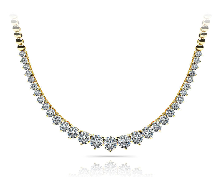 18K Yellow Gold 2 ct tw Fashion Diamond Necklace