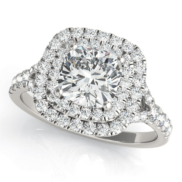 CUSHION HALO ENGAGEMENT RING