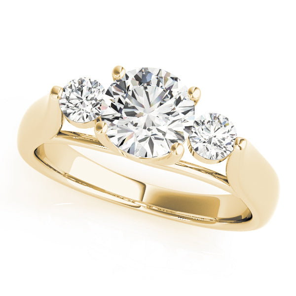 ENGAGEMENT RINGS 3 STONE ROUND