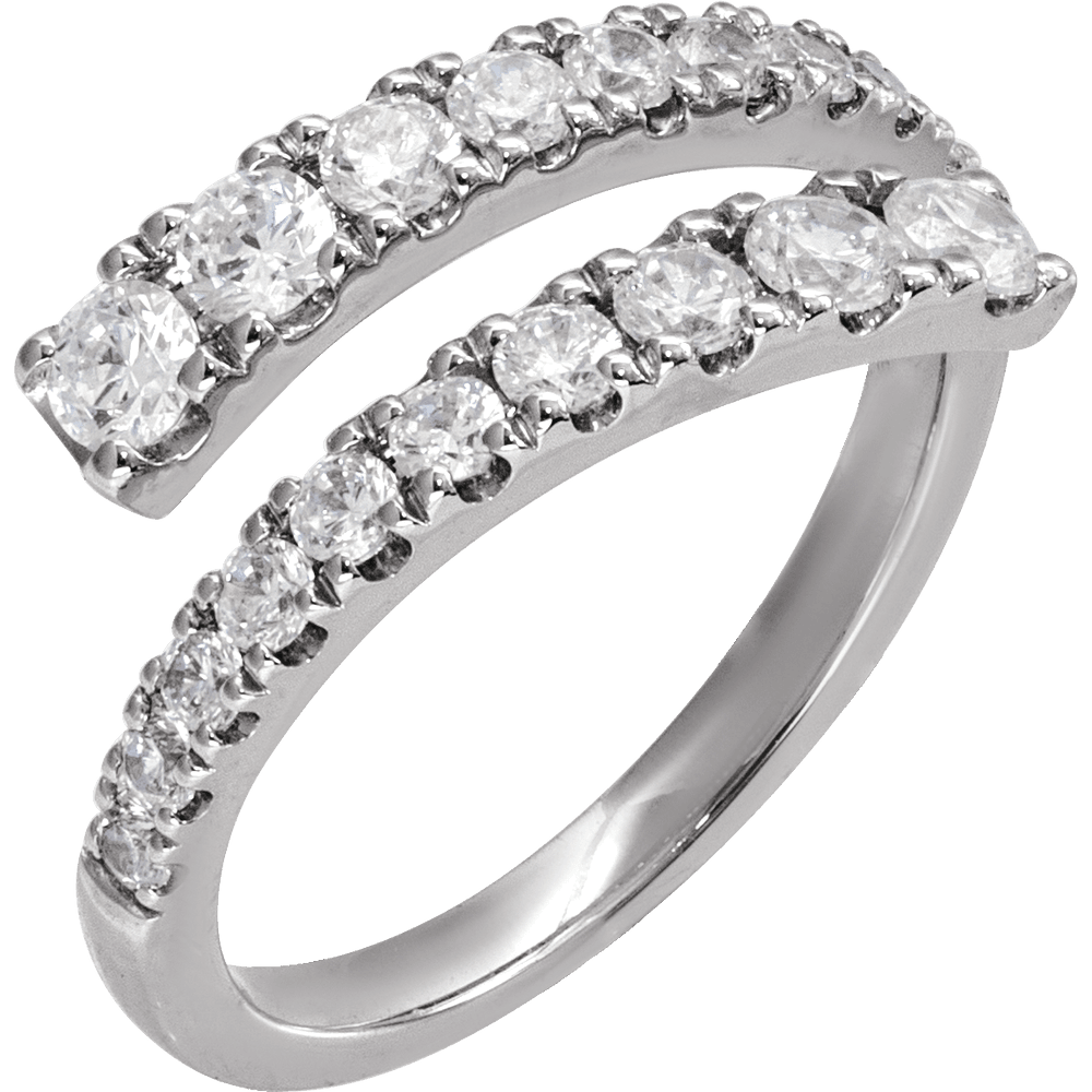 14K Gold 9/10 CTW Lab-Grown Diamond Bypass Ring