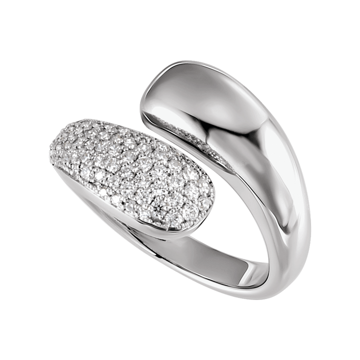 14K Gold 1/2 CTW Natural Diamond Bypass Ring