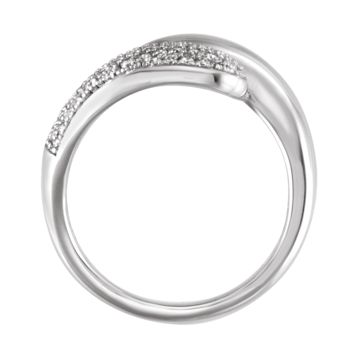 14K Gold 1/2 CTW Natural Diamond Bypass Ring