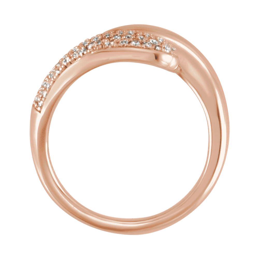 14K Gold 1/2 CTW Natural Diamond Bypass Ring