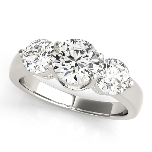 ENGAGEMENT RINGS 3 STONE ROUND