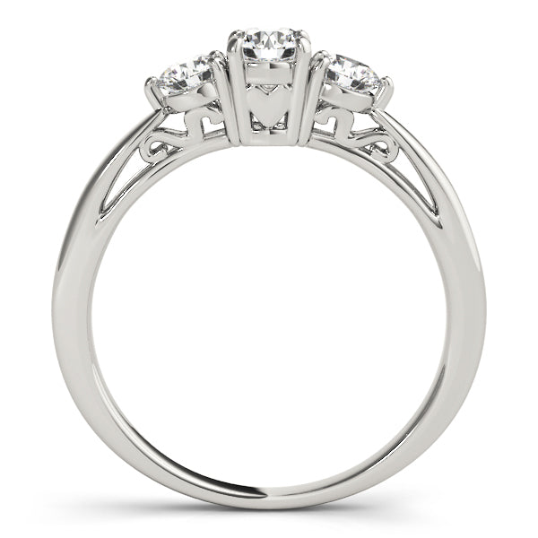 ENGAGEMENT RINGS 3 STONE ROUND