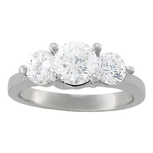 ENGAGEMENT RINGS 3 STONE ROUND