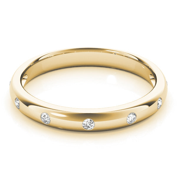 14K Yellow Gold 1/10 ct tw Diamond Wedding Ring