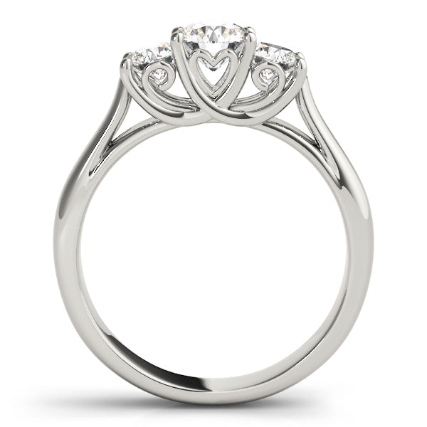 ENGAGEMENT RINGS 3 STONE ROUND