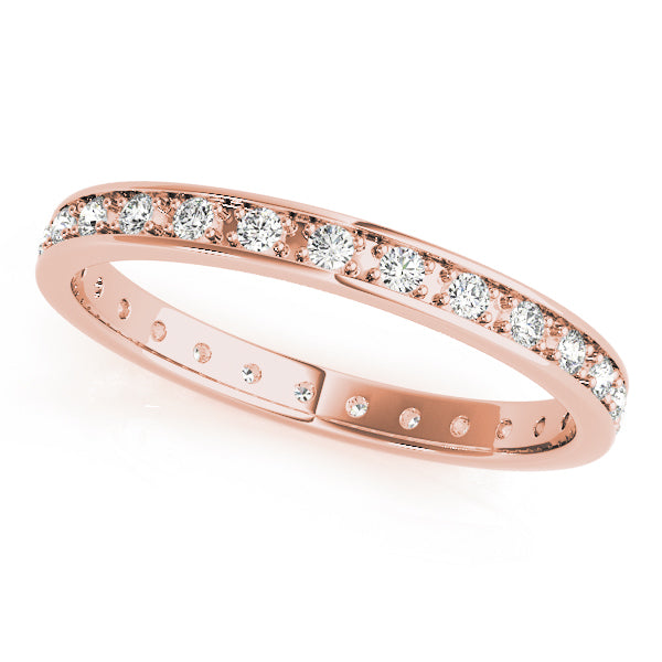14K Rose Gold 1/4 ct tw Diamond Wedding Ring