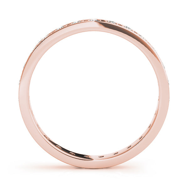 14K Rose Gold 1/4 ct tw Diamond Wedding Ring