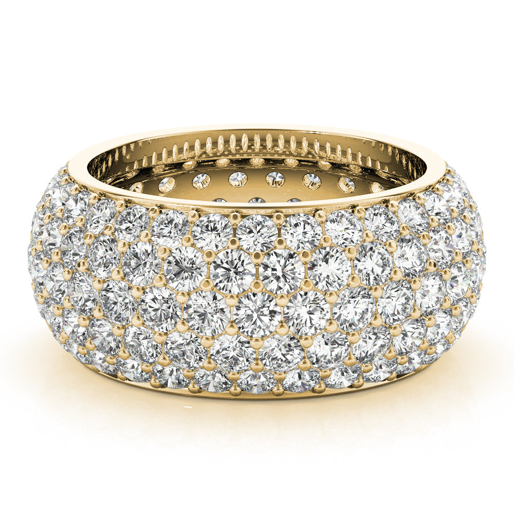 14K Yellow Gold 5 1/5 ct tw Pave Diamond Wedding Ring