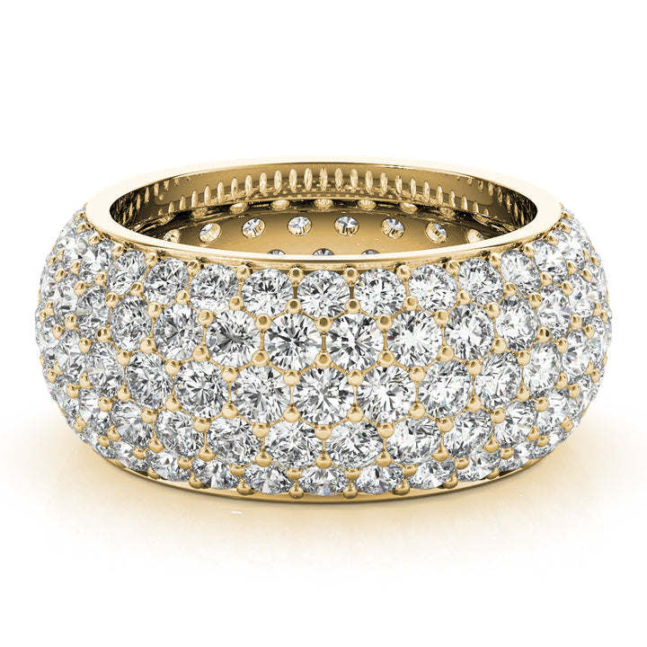 14K Yellow Gold 5 1/5 ct tw Pave Diamond Wedding Ring