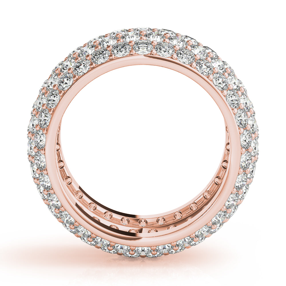 14K Rose Gold 5 1/5 ct tw Pave Diamond Wedding Ring