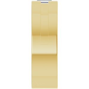 14K Gold 1/8 CT Natural Diamond Notched Band