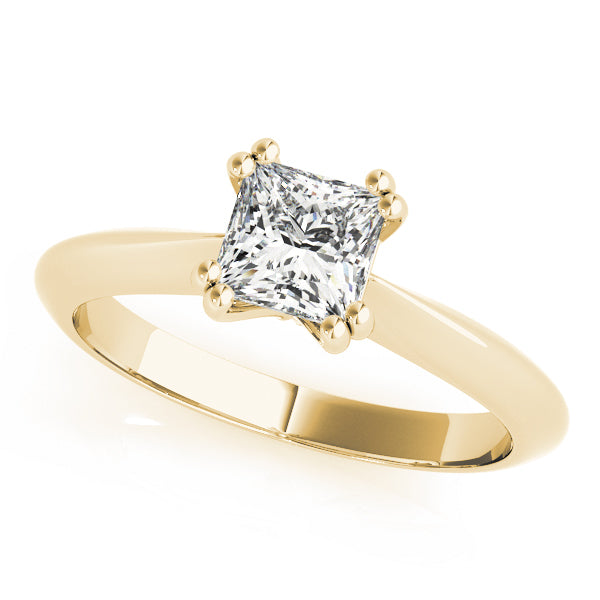 DOUBLE PRONG PRINCESS CUT ENGAGEMENT RING