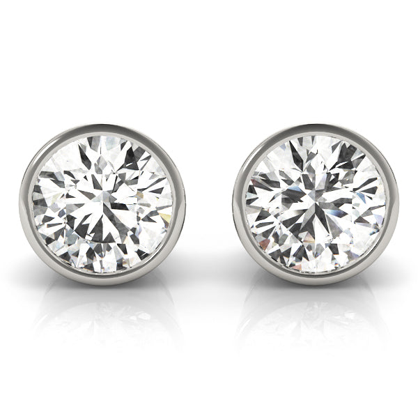 0.1CT TPRED BEZEL EARRINGS Complete per pair.