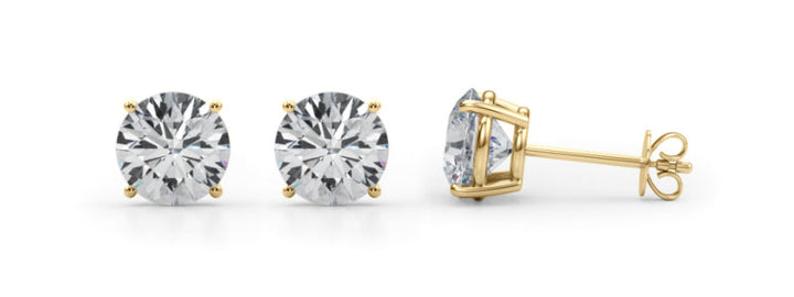 (3 CTTW) 1 CT 4 PRONG WIRE EARRINGS Complete per pair.